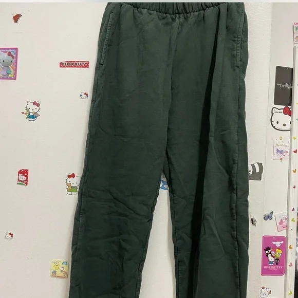 Brandy Melville Forest Green Joggers - Picture 1 of 3